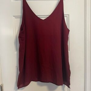 Women's Burgundy Sleeveless Top